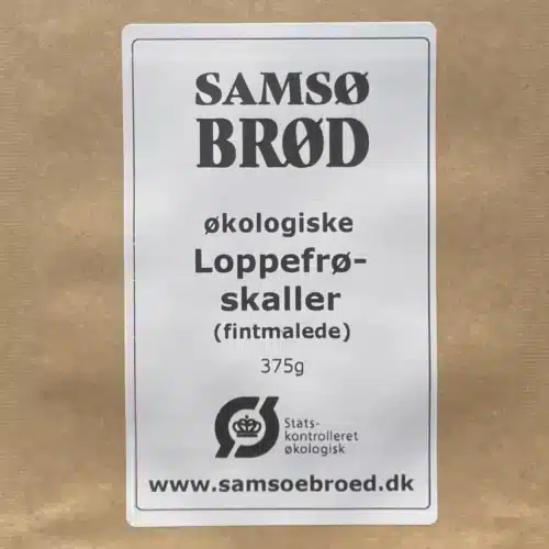 Økologiske fintmalede loppefrøskaller fra Samsø Brød